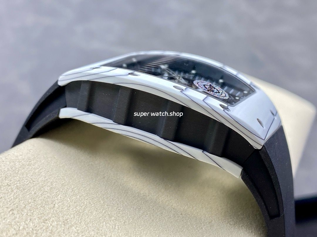 APS Factory Richard Mille RM061 42.7mm Carbon Fiber Rubber Strap Skeletonized Dial - Image 4