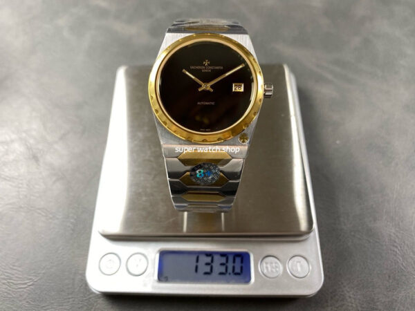 8+ Factory Vacheron Constantin Historiques 44018-37mm Half Yellow Gold Black Dial - Image 9