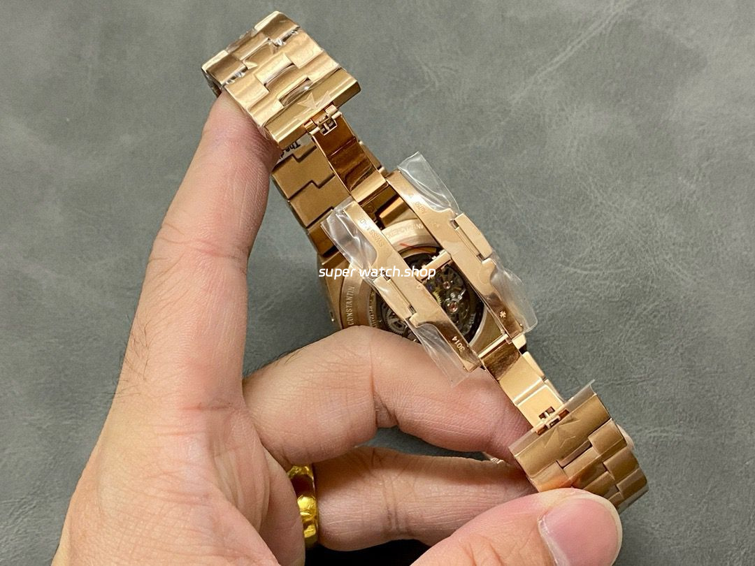 8F Factory Vacheron Constantin Overseas 4300V Perpetual Calendar Skeleton 4300V-120R-B642 41.5mm Full Rose Gold Skeletonized Dial - Image 8