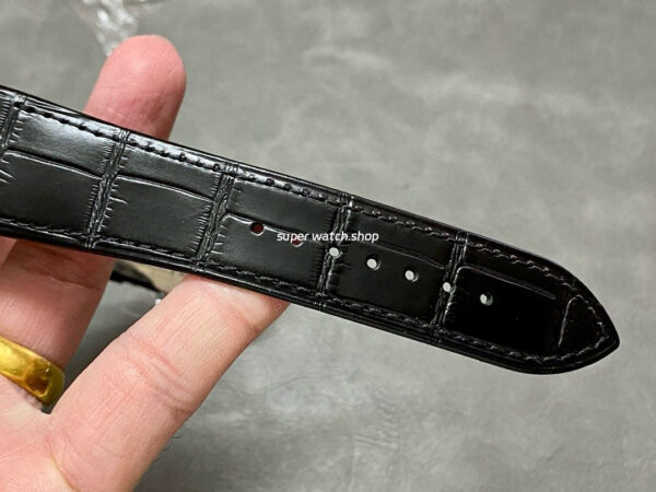 8F Factory Vacheron Constantin Overseas 47040/B01A-9094 41mm Steel Leather Strap Black Arabic numerals Dial - Image 9