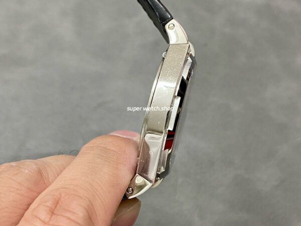 8F Factory Vacheron Constantin Overseas 47040/B01A-9094 41mm Steel Leather Strap Black Arabic numerals Dial - Image 5