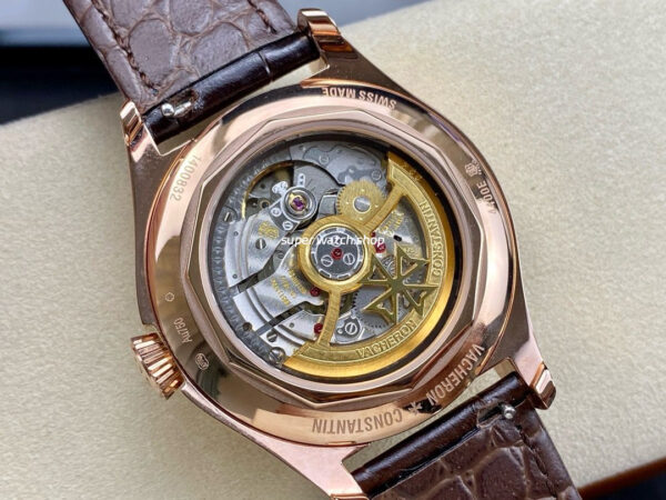 AI Factory Vacheron Constantin Fiftysix 4400E/000R-B436 40mm Rose Gold Leather Strap Arabic Numerals Silver Dial - Image 7