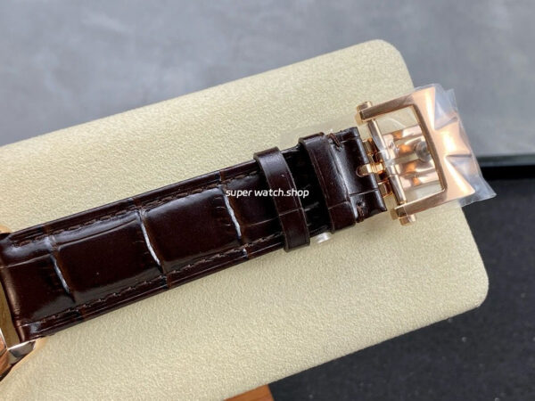 AI Factory Vacheron Constantin Fiftysix 4400E/000R-B436 40mm Rose Gold Leather Strap Arabic Numerals Silver Dial - Image 8