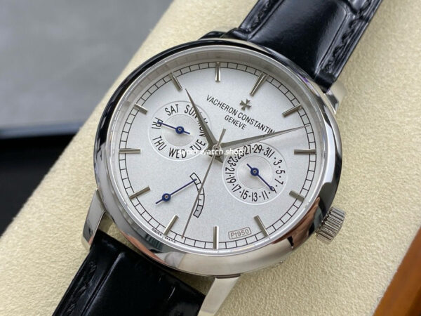 AI Factory Vacheron Constantin Traditionnelle 85290/000P-9947 39.5mm Steel Leather Strap White Dial - Image 3