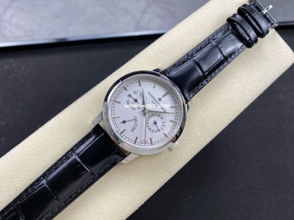 AI Factory Vacheron Constantin Traditionnelle 85290/000P-9947 39.5mm Steel Leather Strap White Dial - Image 4