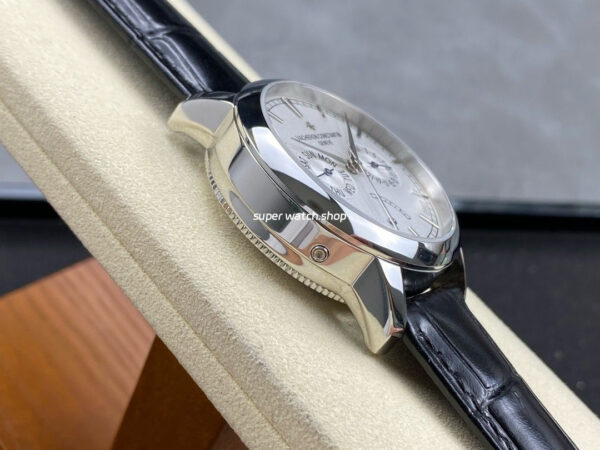 AI Factory Vacheron Constantin Traditionnelle 85290/000P-9947 39.5mm Steel Leather Strap White Dial - Image 5