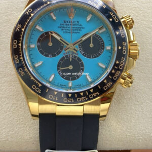 APS Factory Counterweight Rolex Daytona 126518LN Yellow Gold Oysterflex Tiffany Blue Dial