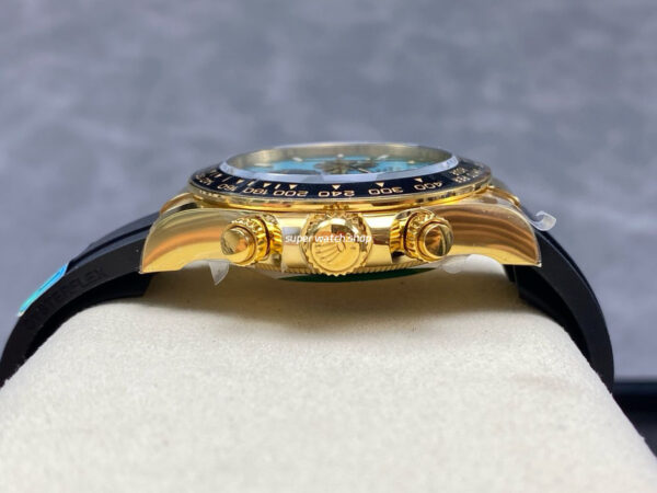 APS Factory Counterweight Rolex Daytona 126518LN Yellow Gold Oysterflex Tiffany Blue Dial - Image 7