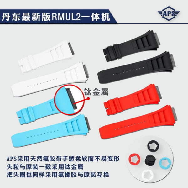 APS Factory Richard Mille RM 055 42.7mm Carbon Fiber Rubber Strap Skeletonized Red Subtitles On White Background Dial - Image 12