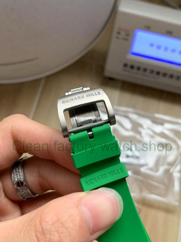 APS Factory Richard Mille RM 061-01 Green Rubber Strap Yohan Blake Skeletonized Green Dial - Image 6