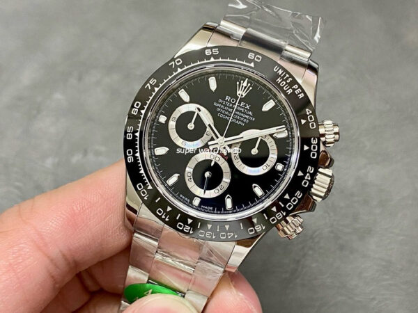 APS Factory Rolex Black Panda Daytona 116500LN-0002 40mm Full Steel Black Dial - Image 3