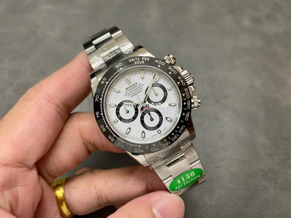 APS Factory Rolex White Panda Daytona 116500LN-0001 40mm Full Steel White Dial - Image 4