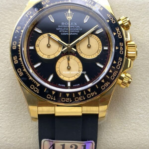 APS Factory counterweight Rolex Daytona 126518LN-0004 Yellow Gold Oysterflex Black Dial