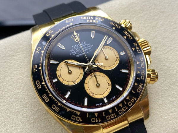 APS Factory counterweight Rolex Daytona 126518LN-0004 Yellow Gold Oysterflex Black Dial - Image 2