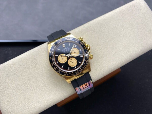 APS Factory counterweight Rolex Daytona 126518LN-0004 Yellow Gold Oysterflex Black Dial - Image 4