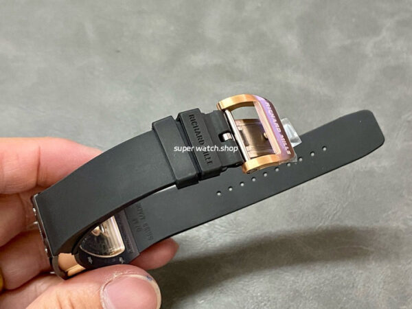 BBA Factory Richard Mille RM07 31.4mm Titanium&Carbon Fiber Black Rubber Strap Skeletonized Black Dial - Image 8
