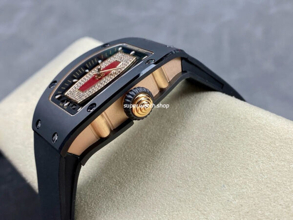 BBA Factory Richard Mille RM07 31.4mm Titanium&Carbon Fiber Black Rubber Strap Skeletonized Black Dial - Image 6