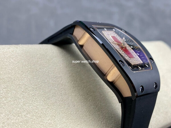 BBA Factory Richard Mille RM07 31.4mm Titanium&Carbon Fiber Black Rubber Strap Skeletonized Black Dial - Image 5