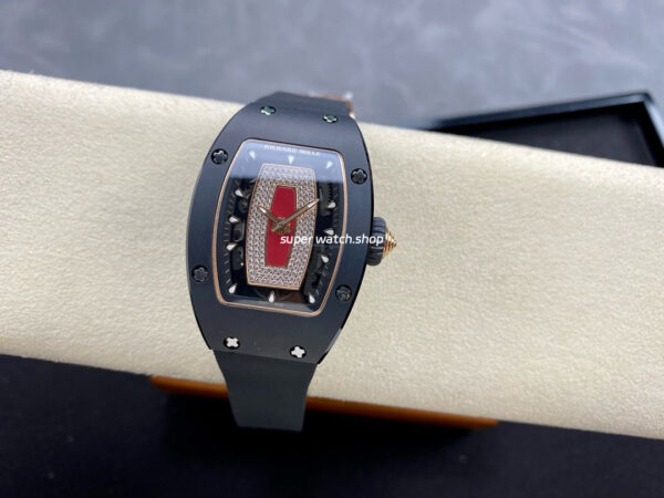 BBA Factory Richard Mille RM07 31.4mm Titanium&Carbon Fiber Black Rubber Strap Skeletonized Black Dial - Image 4