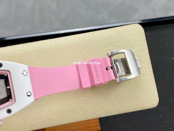 BBA Factory Richard Mille RM07 31.4mm Titanium&Carbon Fiber Pink Rubber Strap Skeletonized Pink Dial - Image 8