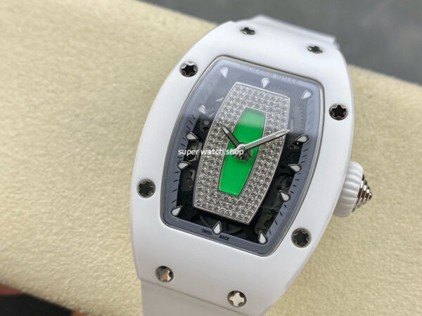BBA Factory Richard Mille RM07 31.4mm Titanium&Carbon Fiber White Rubber Strap Skeletonized Grey Dial - Image 3
