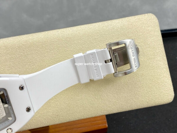 BBA Factory Richard Mille RM07 31.4mm Titanium&Carbon Fiber White Rubber Strap Skeletonized Grey Dial - Image 8