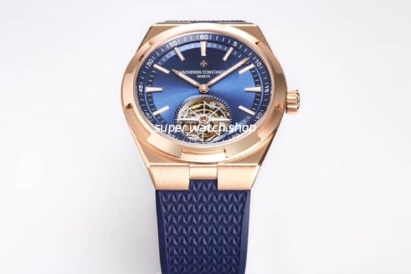 BBS Factory Vacheron Constantin Overseas Tourbillon 6000V-110R-B733 Rubber Strap Rose Gold Blue Dial - Image 2