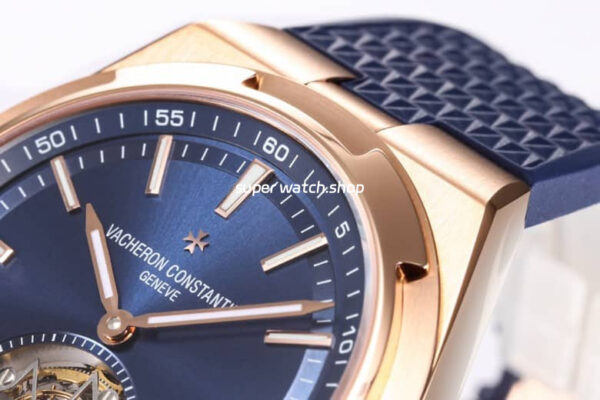 BBS Factory Vacheron Constantin Overseas Tourbillon 6000V-110R-B733 Rubber Strap Rose Gold Blue Dial - Image 5