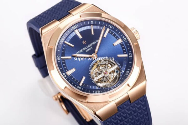 BBS Factory Vacheron Constantin Overseas Tourbillon 6000V-110R-B733 Rubber Strap Rose Gold Blue Dial - Image 3