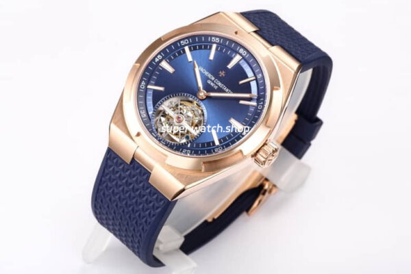 BBS Factory Vacheron Constantin Overseas Tourbillon 6000V-110R-B733 Rubber Strap Rose Gold Blue Dial - Image 4