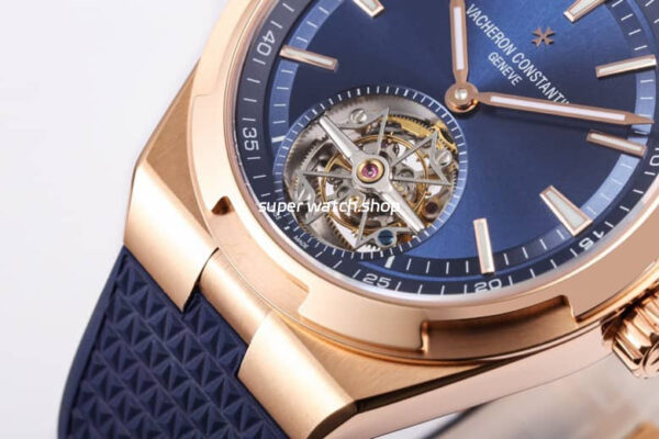 BBS Factory Vacheron Constantin Overseas Tourbillon 6000V-110R-B733 Rubber Strap Rose Gold Blue Dial - Image 6