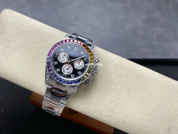 BT Factory Rolex Daytona 116599 RBOW 40mm Full White Gold Black Dial - Image 5