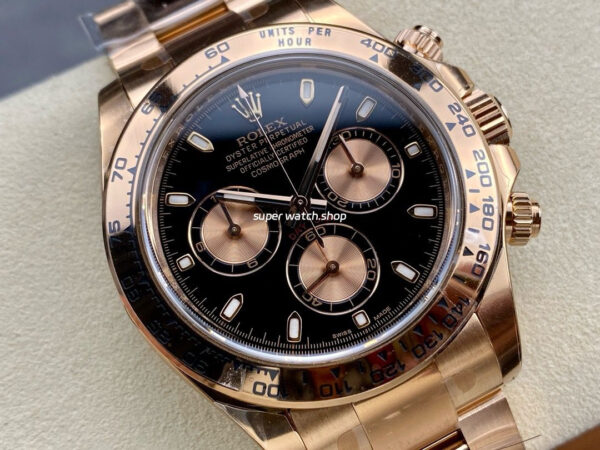 Clean Factory Rolex Daytona 116505-0008 40mm Full Rose Gold Black Dial - Image 2