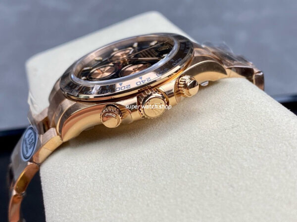 Clean Factory Rolex Daytona 116505-0008 40mm Full Rose Gold Black Dial - Image 7