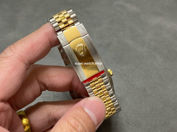 Clean Factory Rolex Datejust 126233-0021 36mm Half Gold Diamond Black Dial - Image 8