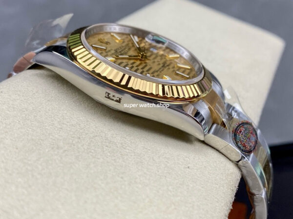 Clean Factory Rolex Datejust 126233-0040 36mm Half Gold Fluted Motif Gold Dial - Image 6