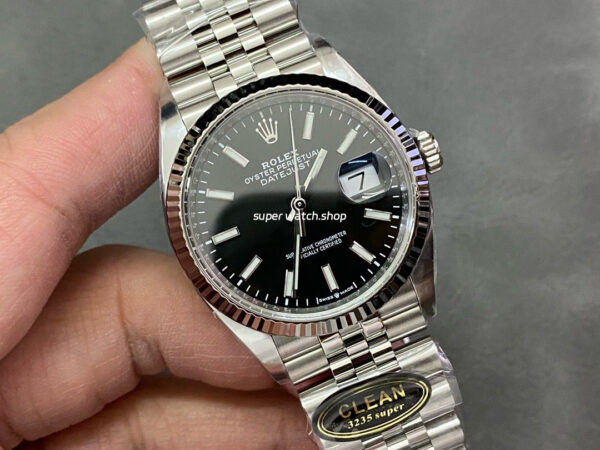 Clean Factory Rolex Datejust 126234-0015 36mm Full 904L Black Dial Jubilee - Image 2