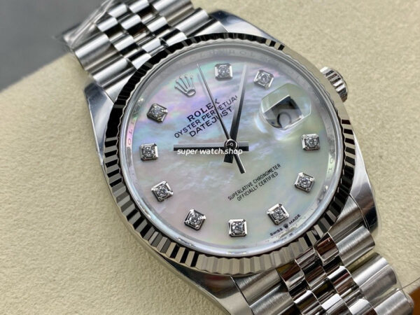 Clean Factory Rolex Datejust 126234-0019 36mm Full 904L Diamond Mop Mother Of Pearl Dial Jubilee - Image 2
