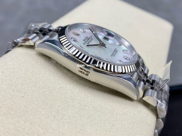 Clean Factory Rolex Datejust 126234-0019 36mm Full 904L Diamond Mop Mother Of Pearl Dial Jubilee - Image 5