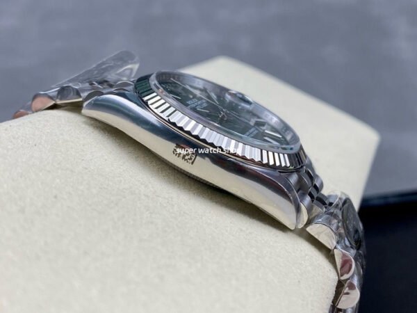 Clean Factory Rolex Datejust 126234-0047 36mm Full 904L Olive Green Palm Motif Dial Jubilee - Image 5