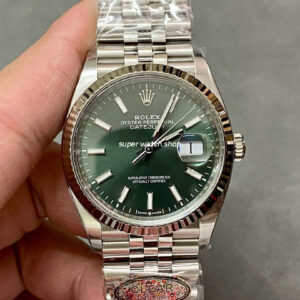 Clean Factory Rolex Datejust 126234-0051 36mm Full 904L Mint Green Dial Jubilee