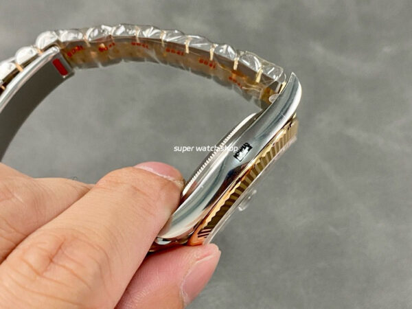 Clean Factory Rolex Datejust 126331-0004 41mm Half Rose Gold Diamond Brown Dial Jubilee - Image 5
