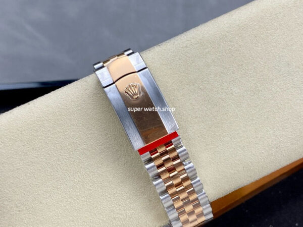 Clean Factory Rolex Datejust 126331-0008 41mm Half Rose Gold Diamond Pink Dial Jubilee - Image 8