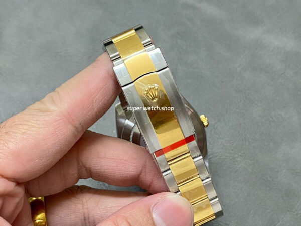 Clean Factory Rolex Datejust 126333-0019 41mm Half Gold Roman Numerals Wimbledon Grey Dial - Image 8