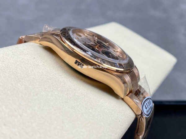 Clean Factory Rolex Daytona 116505-0003 40MM Full Rose Gold Black Eye Pink Dial - Image 5