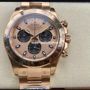 Clean Factory Rolex Daytona 116505-0009 40mm Full Rose Gold Black Eye Gold Dial