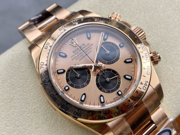 Clean Factory Rolex Daytona 116505-0009 40mm Full Rose Gold Black Eye Gold Dial - Image 2