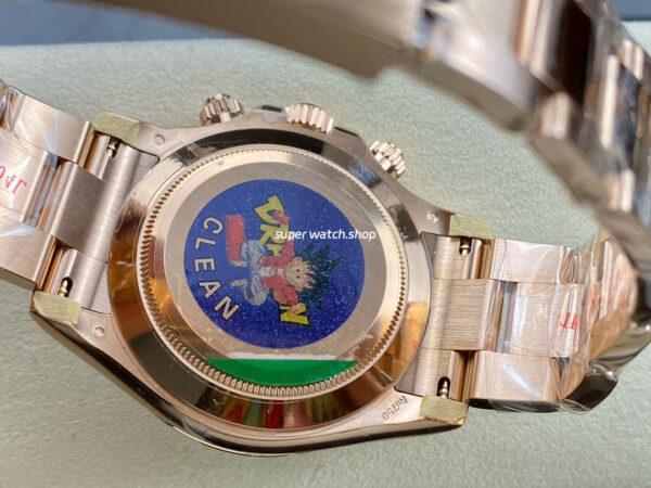 Clean Factory Rolex Daytona 116505-0009 40mm Full Rose Gold Black Eye Gold Dial - Image 7