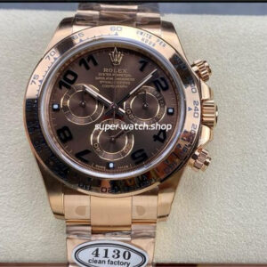 Clean Factory Rolex Daytona 116505-0011 40mm Full Rose Gold Arabic Number Brown Dial