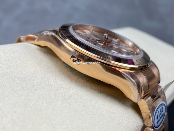 Clean Factory Rolex Daytona 116505-0017 40mm Full Rose Gold Diamond Bagutte Pink Dial - Image 5